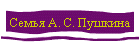 Семья А. С. Пушкина